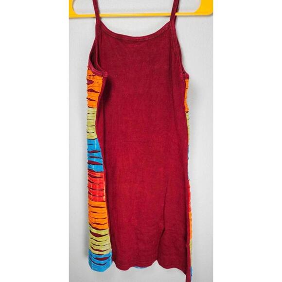 Himalayan Group Handcrafted in Nepal Embroidered Burgundy Dress XL - Picture 2 of 9